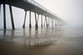 Hermosa Beach Pier Foggy Royalty Free Stock Photo
