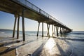 Hermosa Beach Pier Sunset Low Tide Royalty Free Stock Photo