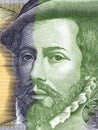 Hernan Cortes portrait Royalty Free Stock Photo