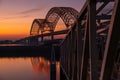 Sunset on the Mississippi River in Memphis