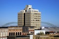 Hernando de Soto Bridge seen from downtown Royalty Free Stock Photo