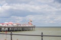 Herne Bay, Kent, UK. 25th.April 2018. View of the pier from the promenade Royalty Free Stock Photo