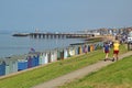 Herne bay seafront pier and beach huts