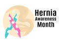 Hernia Awareness Month, idea for a poster, banner, flyer or postcard on a medical theme