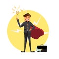 Hero Businessman Positive thinking.illustrator