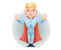 Hero Character Calm Down Peace Pacify Emotion Icon Retro Cartoon Design Vector Illustration Royalty Free Stock Photo
