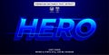 Hero editable text effect Royalty Free Stock Photo