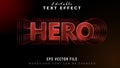 Hero editable vector text effect gold color Royalty Free Stock Photo