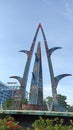 The hero fountain monument is located in the city of Semarang