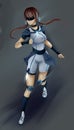 Hero girl from computer game