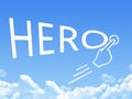 Hero message cloud shape Royalty Free Stock Photo