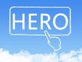 Hero message cloud shape Royalty Free Stock Photo