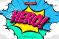 Hero Retro Pop Art Comic Text Effect Royalty Free Stock Photo