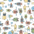 Hero seamless pattern. Royalty Free Stock Photo