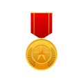 Hero of the Soviet Union gold star award. Illustration on white background. Vector stock illustration