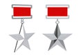 Hero of the Soviet Union Silver Star Awards. 3d Rendering