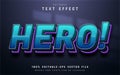 Hero text, blue gradient text effect