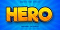Hero text, cartoon style editable text effect