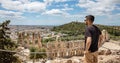 Odeon of Herodes Atticus on Acropolis hill in Athens, Greece Royalty Free Stock Photo