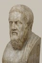 Herodotus. Marble bust of ancient Greek historian