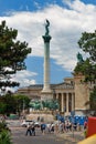 Heroes Square in Budapest, Hungary. Hosok tere