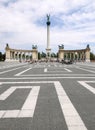 Heroes square with memorial monument in Budapest, Hungary Royalty Free Stock Photo