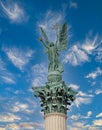 Heroes Square Millennium Monument Archangel Gabriel Budapest Hungary Royalty Free Stock Photo