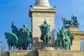 Millennium Monument Heroes square Budapest city Hungary