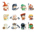 Heroes Villains Minions Fantasy RPG Game Character Vector Icons Set Vector Illustration Royalty Free Stock Photo