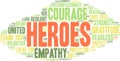 Heroes Word Cloud Royalty Free Stock Photo