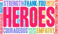 Heroes Word Cloud Royalty Free Stock Photo