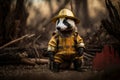 Heroic Badger Firefighter Saves the Forest in Stunning Canon EOS 5D Mark IV Photograph