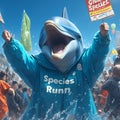 Heroic Dolphin-Costumed Champion at Rally