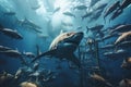 Heroic Rescue shark beach ecology. Generate Ai