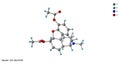 Heroin C21H23NO5 or diacetylmorphine or diamorphine Molecular Structure 3D Diagram