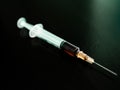 Heroin Drug Needle Narcotic in Syringe Cocaine Addict Treatment Abuse Liquid of Overdose Junkie, Problem Crime Medicine and Royalty Free Stock Photo