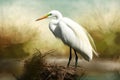 Heron bird. Generate Ai