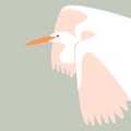 Heron in flight vector illustration style Flat Royalty Free Stock Photo