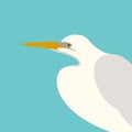 Heron head vector illustration flat style profile Royalty Free Stock Photo