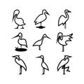 Heron icon or logo isolated sign symbol vector illustration