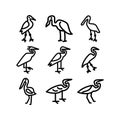 heron icon or logo isolated sign symbol vector illustration Royalty Free Stock Photo