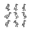 heron icon or logo isolated sign symbol vector illustration Royalty Free Stock Photo