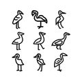 heron icon or logo isolated sign symbol vector illustration Royalty Free Stock Photo