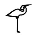 Heron icon or logo isolated sign symbol vector illustration Royalty Free Stock Photo