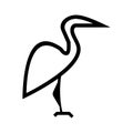 Heron icon or logo isolated sign symbol vector illustration Royalty Free Stock Photo