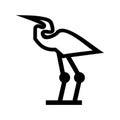 Heron icon or logo isolated sign symbol vector illustration