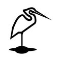 Heron icon or logo isolated sign symbol vector illustration Royalty Free Stock Photo