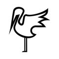 Heron icon or logo isolated sign symbol vector illustration Royalty Free Stock Photo