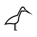 Heron icon or logo isolated sign symbol vector illustration