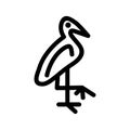 heron icon or logo isolated sign symbol vector illustration Royalty Free Stock Photo